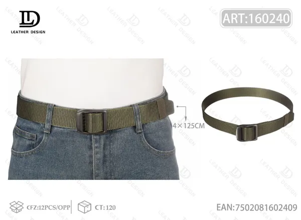 Cinturón trenzado con textura para caballero con hebilla de aleación 4.0*125cm