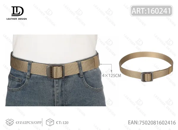 Cinturón trenzado con textura para caballero con hebilla de aleación 4.0*125cm