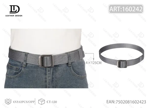 Cinturón trenzado con textura para caballero con hebilla de aleación 4.0*125cm