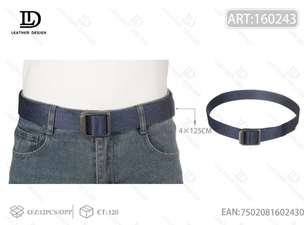 Cinturón trenzado con textura para caballero con hebilla de aleación 4.0*125cm