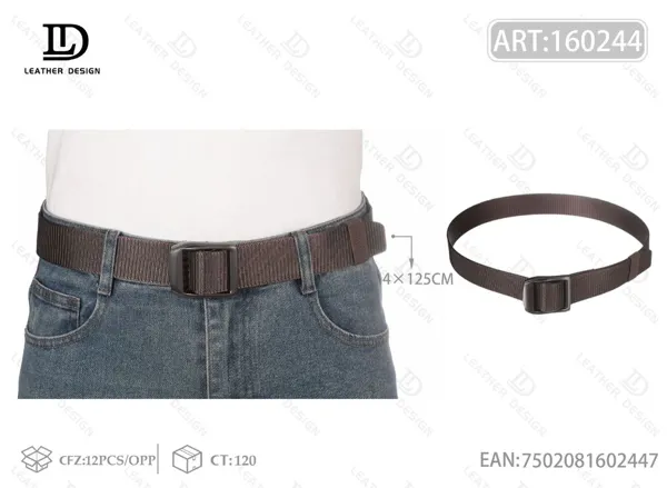Cinturón trenzado con textura para caballero con hebilla de aleación 4.0*125cm