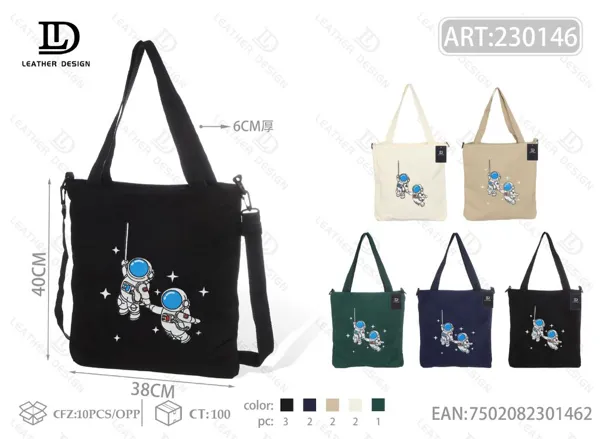 Bolso bandolera de lona