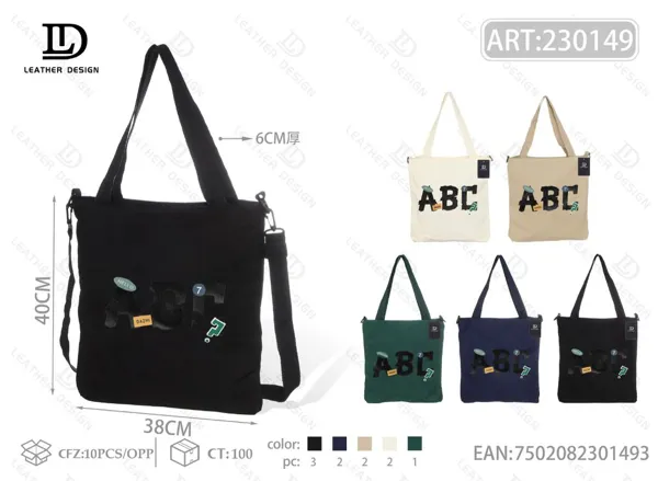 Bolso bandolera de lona