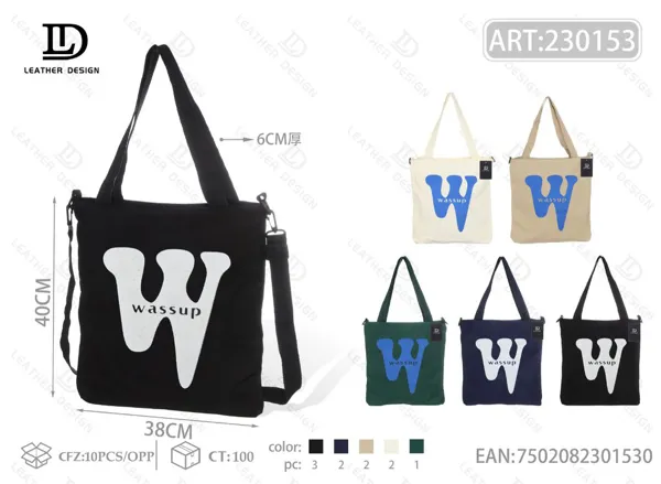 Bolso bandolera de lona