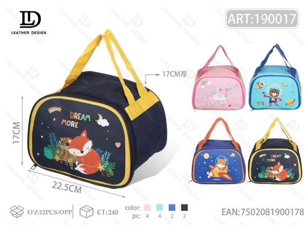 Bolsa térmica de mano con caricatura, tela 600D