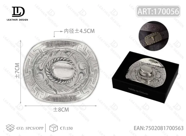 Hebilla grande de cinturón con diseño de sombrero