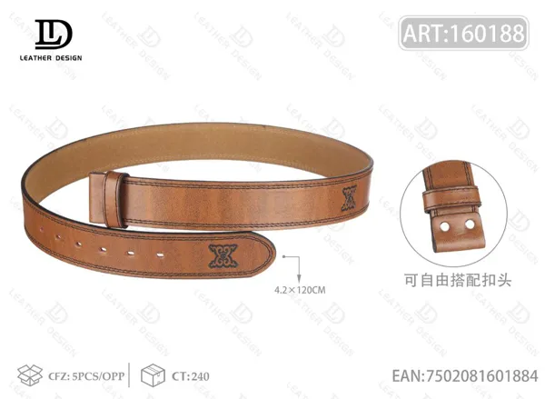 Correa de cinturón vaquera del oeste estampada 4.2 cm 120 cm