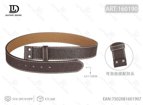 Correa de cinturón vaquera del oeste estampada 4.2 cm 120 cm
