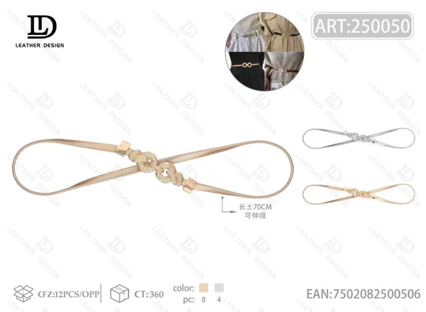 Cinturón cadena elástico de aleación para dama