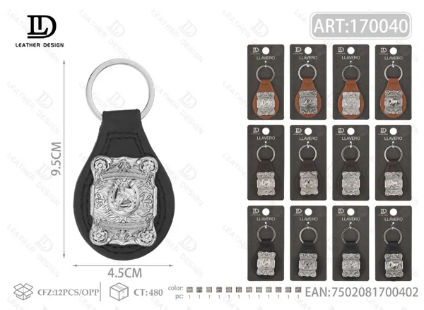 Llavero cuadrado de aleación de zinc