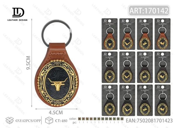 Llavero tipo silla de montar de aleación de zinc