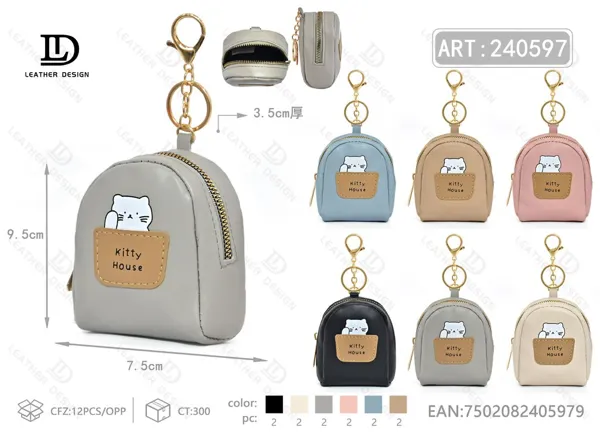 Monedero tipo mochila para dama