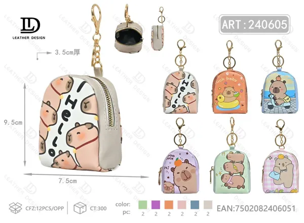 Monedero tipo mochila para dama