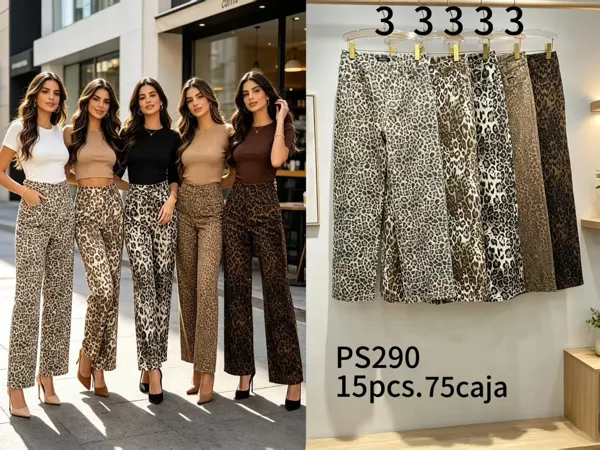 Pantalón estampado animal print