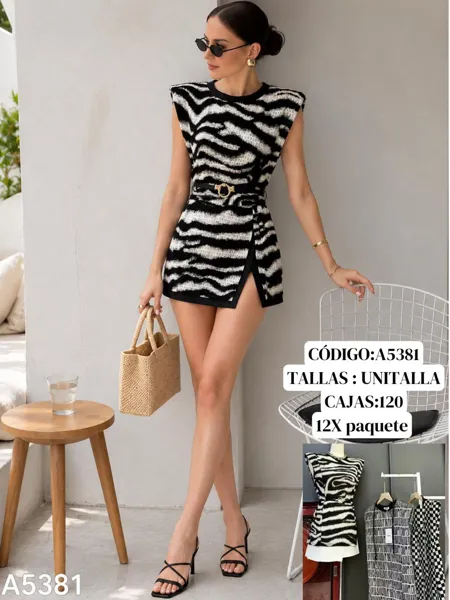 Vestido animal print