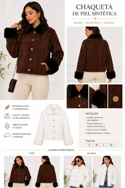 Chaqueta de piel sintética