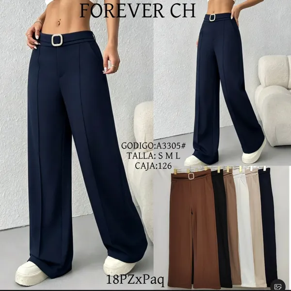 Pantalón de vestir con cinturón
