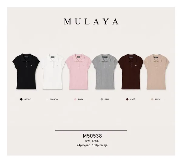Playera Polo acanalada