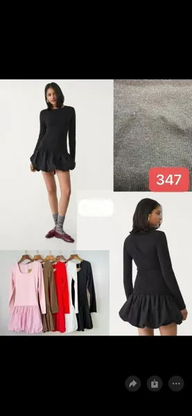 Vestido corto con falda tipo globo