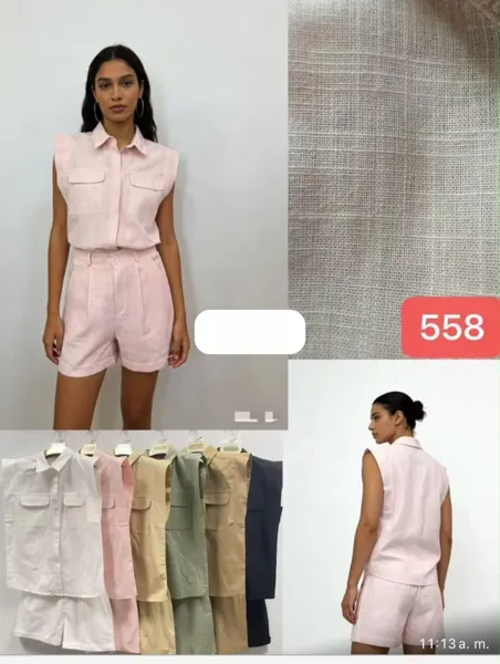 Conjunto de camisa sin mangas y short