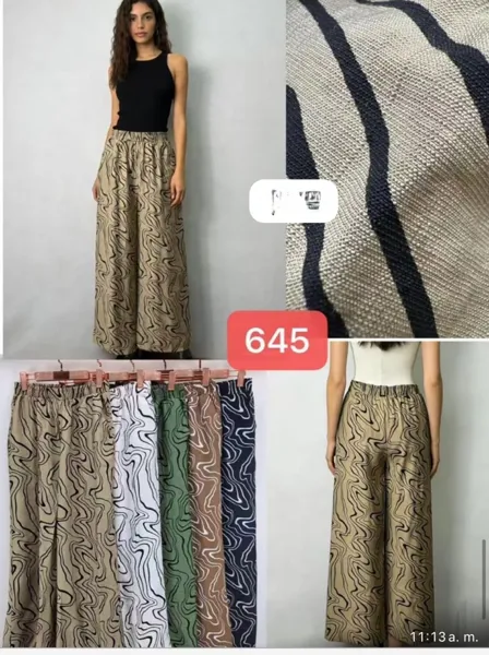 Pantalón de pierna ancha con estampado