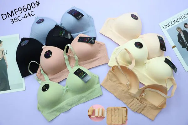 Sostén push-up sin costuras sin varilla para dama, copa mediana, con copa moldeada, colores surtidos