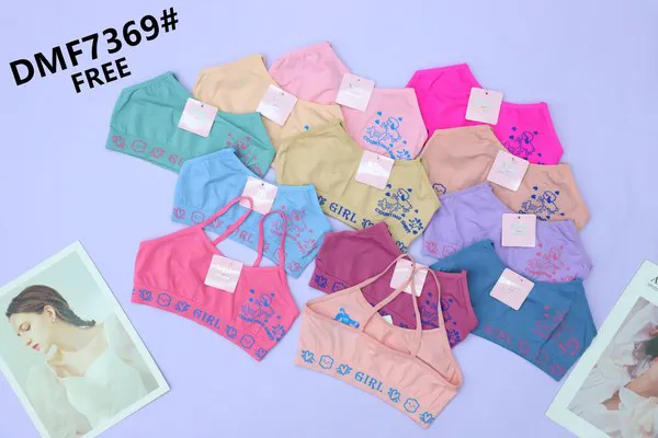 Conjunto de top y short sin costuras para niña, con estampado de osito y franja Girl, colores surtidos