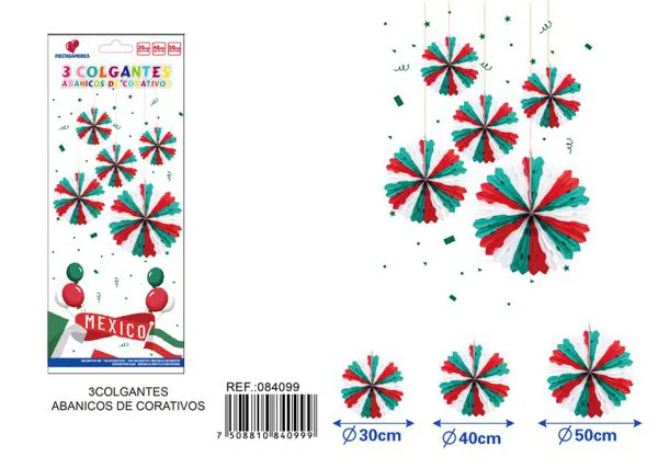 Flores de papel caladas, 30 cm, 40 cm y 50 cm