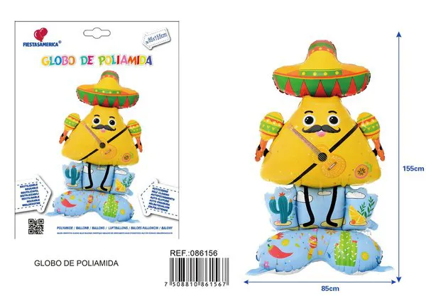 Taco mexicano con base grande, 85x155 cm