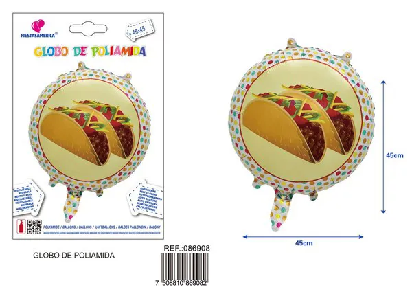 Globo de taco mexicano de 18 pulgadas
