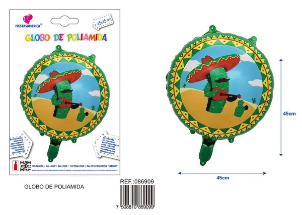 Globo redondo de cactus de 18 pulgadas