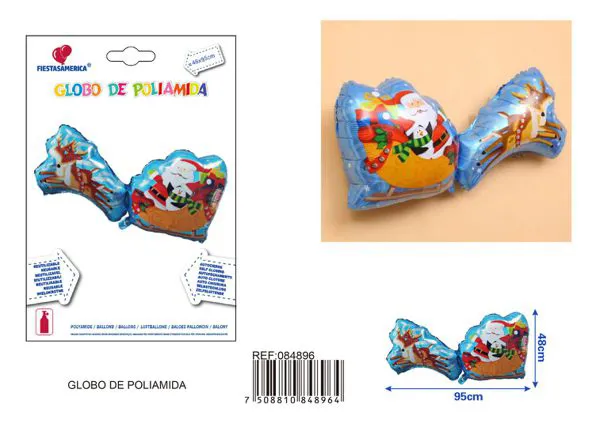 Reno navideño tirando del trineo, 48x95 cm