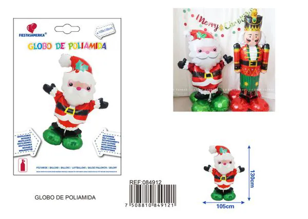 Santa Claus de pie, 105x130 cm