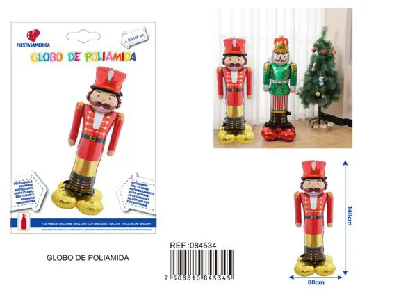 Soldado cascanueces gigante de pie con base, 80x148 cm