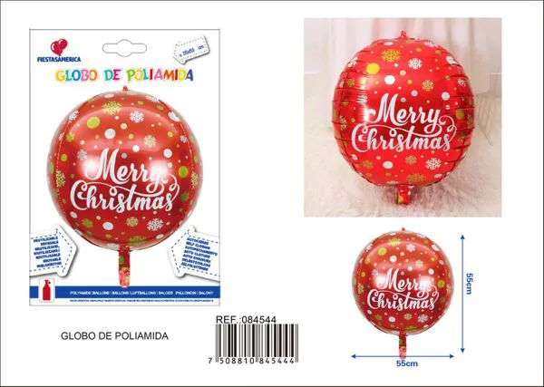 Globo navideño 4D de 22 pulgadas