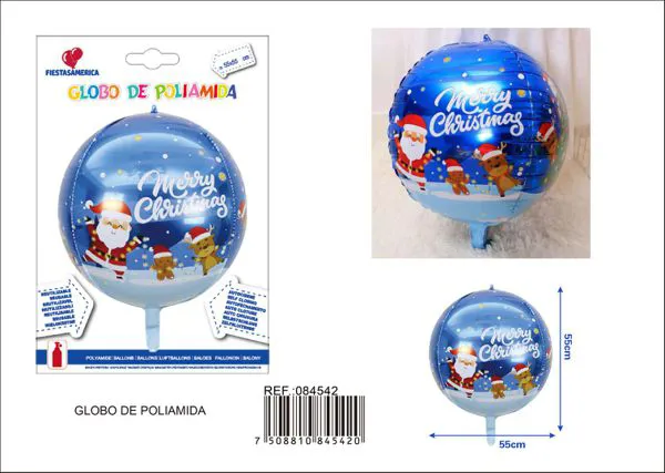 Globo navideño 4D de 22 pulgadas
