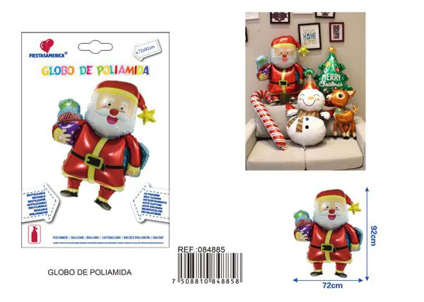 Santa Claus con regalos, 72x92 cm