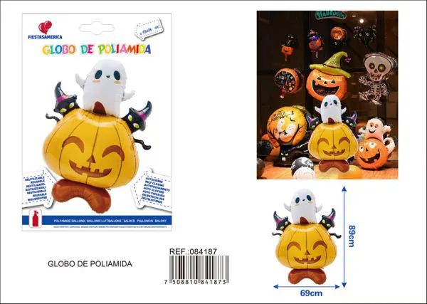 Calabaza con duende de pie, 69x98 cm