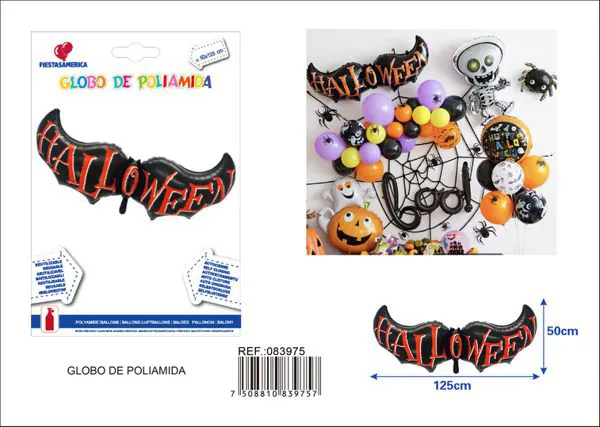 Murciélago con alas de Halloween, 50x125 cm