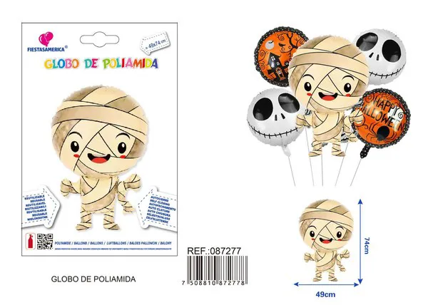 Momia de Halloween, 49x74 cm
