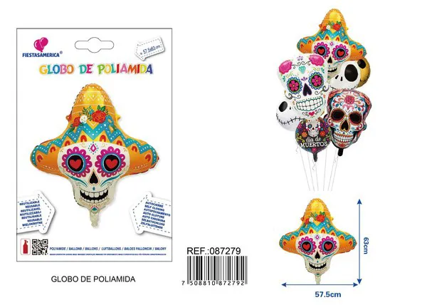 Calavera de Halloween, 57.5x63 cm