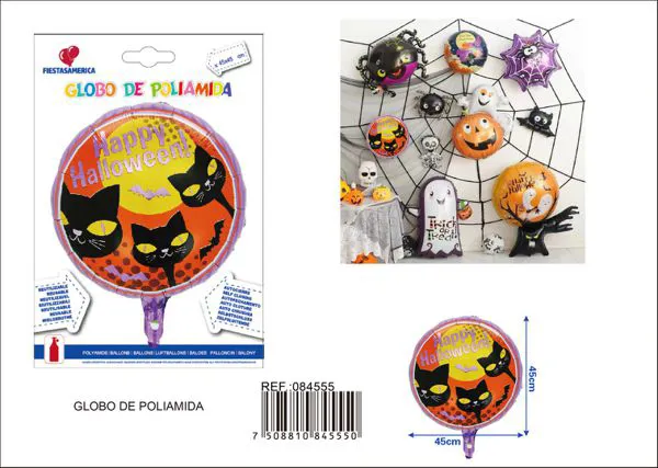 Globo redondo de Halloween de 18 pulgadas