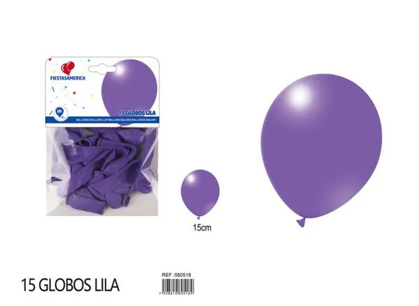Globo de látex mate de 5 pulgadas 1 g, color morado, 15 piezas