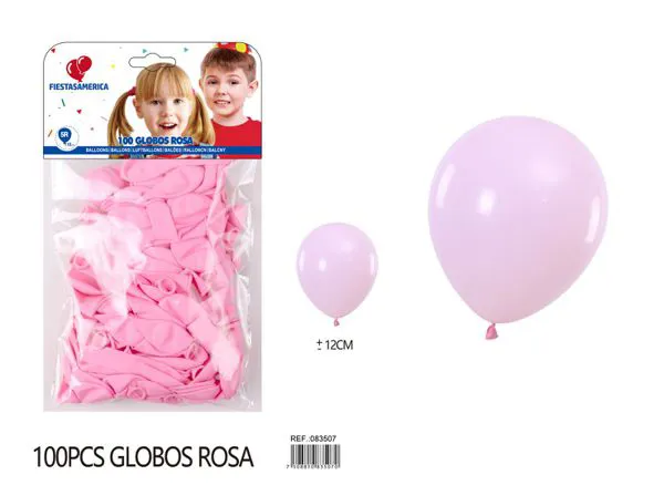 Globo de látex mate de 5 pulgadas 1 g, color rosa claro, 100 piezas