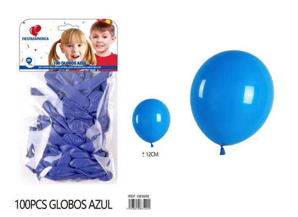 Globo de látex mate de 5 pulgadas 1 g, color azul rey, 100 piezas