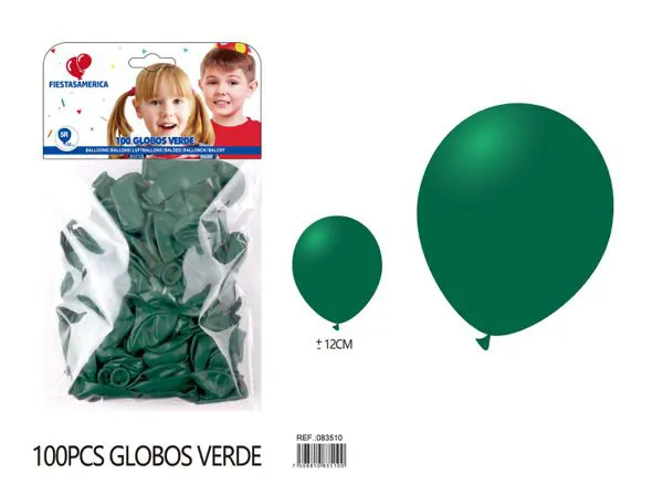 Globo de látex mate de 5 pulgadas 1 g, color verde mexicano, 100 piezas