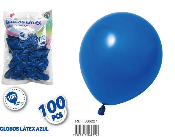 Globo de látex mate de 10 pulgadas 1.5 g, color azul oscuro, 100 piezas