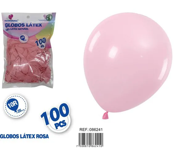 Globo de látex mate de 10 pulgadas 1.5 g, color rosa carne, 100 piezas