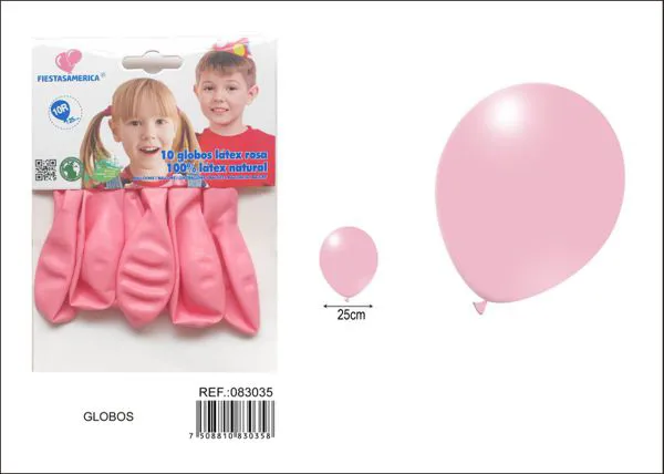 Globo de látex mate de 10 pulgadas 2.2 g, color rosa carne, 10 piezas