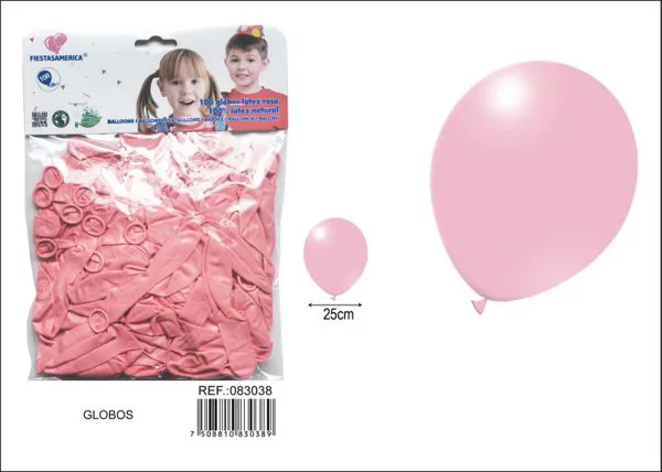 Globo de látex mate de 10 pulgadas 1.8 g, color rosa carne, 100 piezas